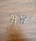 Cross Huggie Earrings