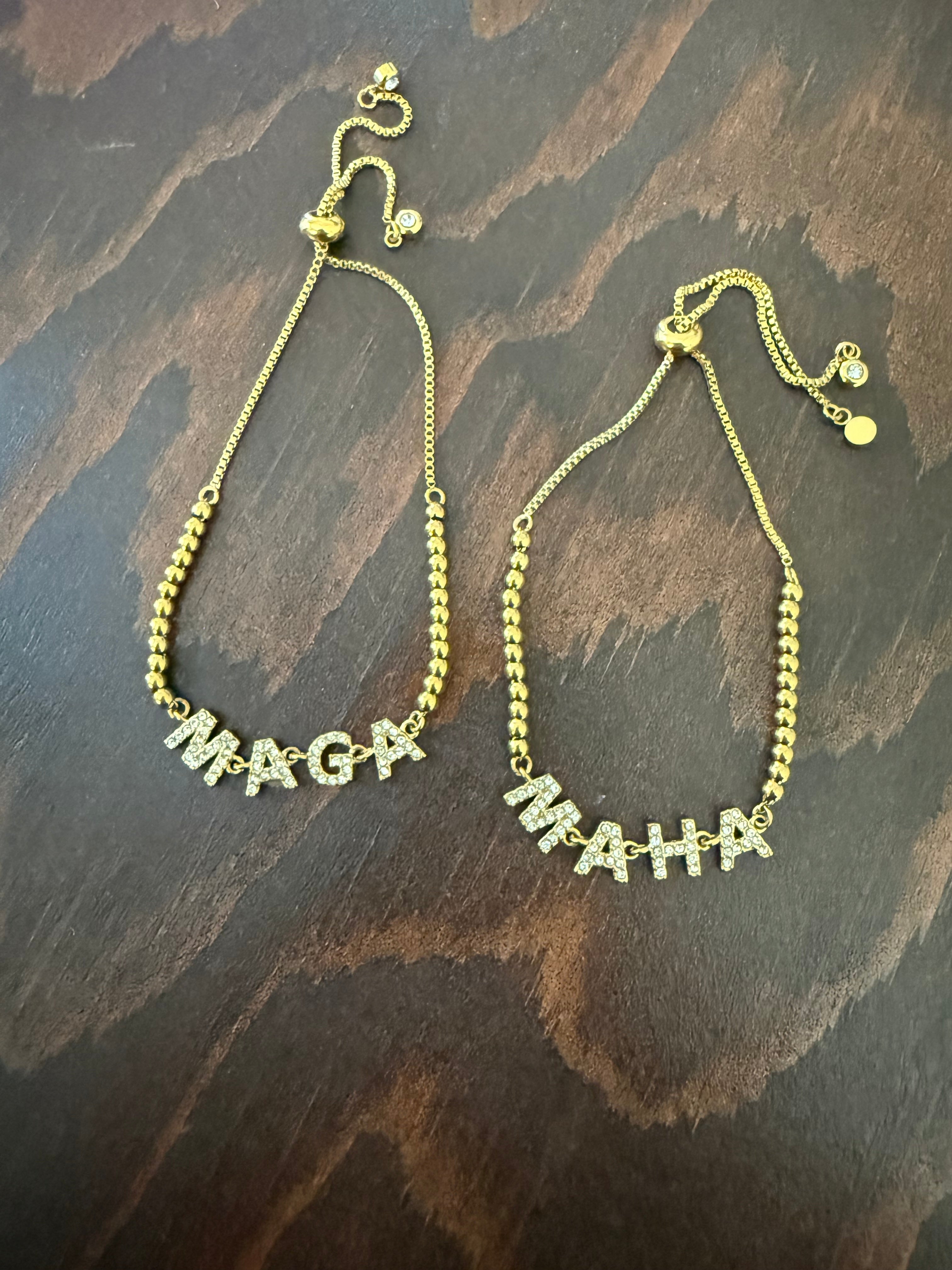 MAGA and MAHA Bling Bracelets